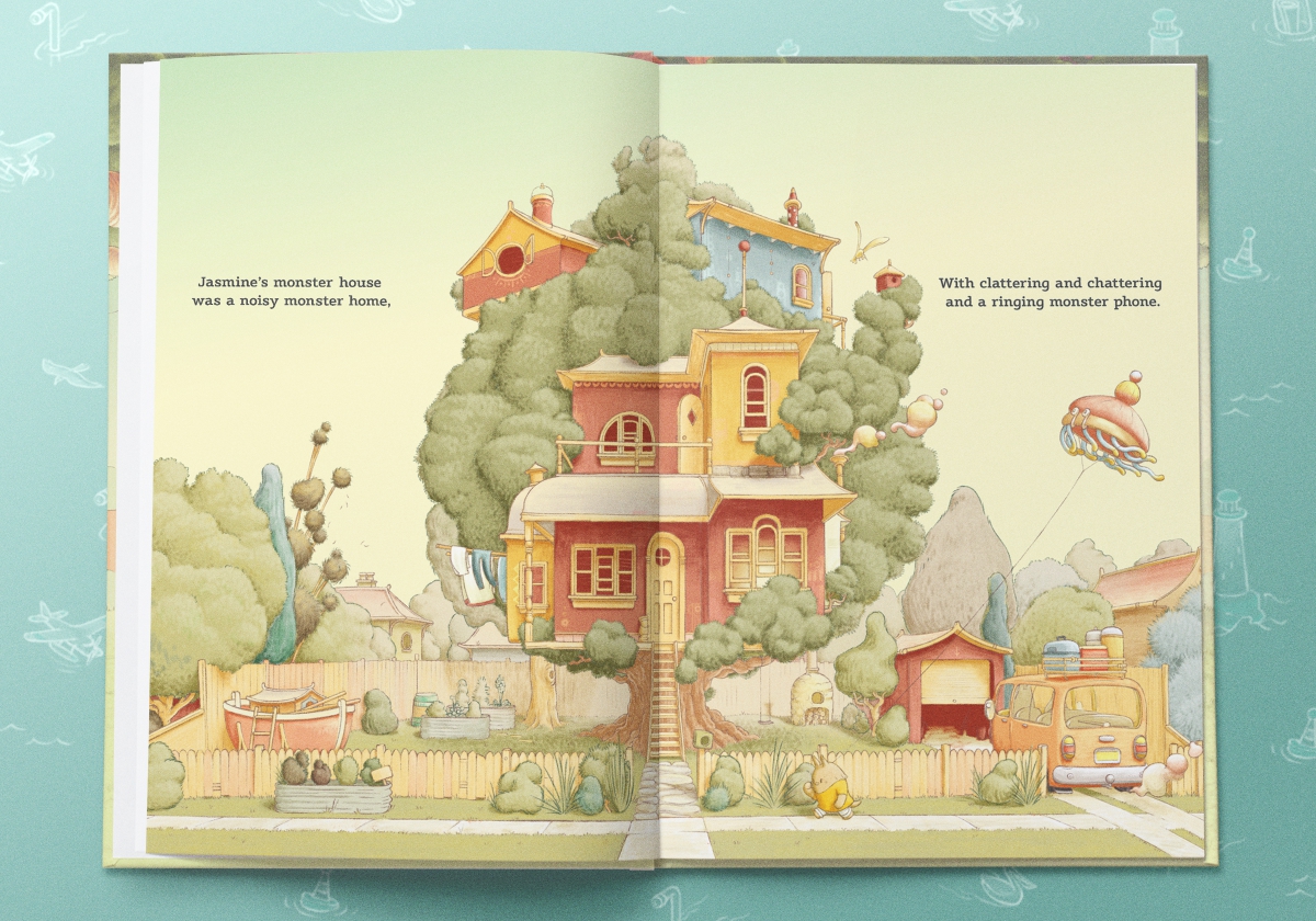An image of a page from the Ready Or Not book that shows the tree house where the main character lives.